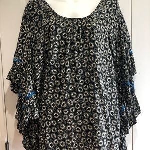 plus size blouse with stars